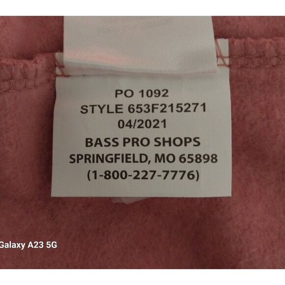 Cabelas Pink Hooded Sweatshirt L Cotton/Polyester Blend - Picture 7 of 7
